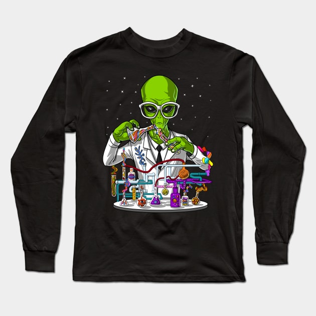 Alien Chemistry Science Long Sleeve T-Shirt by underheaven